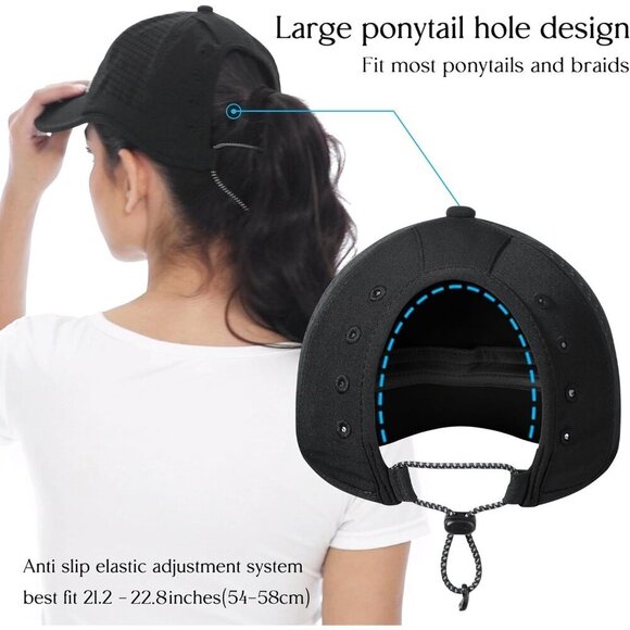 Women\'s Breathable Ponytail Sports Cap Foldable Quick-Drying Sun Protection main image 6